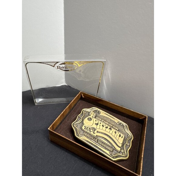 Vintage Opryland USA Brass Belt Buckle Nashville Tennessee - Picture 2 of 5